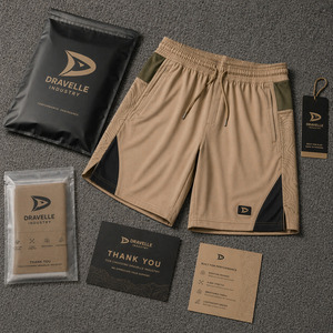 Shorts de pickleball athlétiques personnalisés, respirants avec tissu extensible et empiècements en mesh, vêtements de sport techniques - Product Image 6