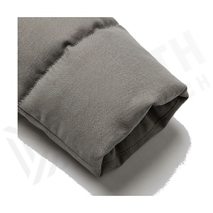 Hooded Quilted Waterproof <b>Bubble</b> Jacket Black Full Sleeve Winter Windproof Cotton Shell Knitted Fabric Polyester Filling Stand - Product Image 6