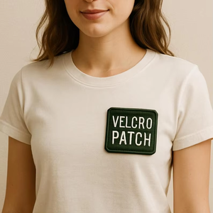 Patch en velcro rectangulaire brodé en feutre non tissé à coudre, double face - Product Image 5