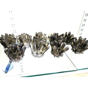 Wholesale Natural Smokey Quartz Flower Points Family <b>Clusters</b> <b>Crystals</b> Healing Gemstone Mineral Specimens - Product Image 2