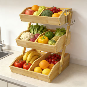 Organisateur de comptoir de salle de bain en bambou à 3 niveaux, étagère de rangement <span class=keywords><strong>pour</strong></span> produits de soin et cosmétiques - Product Image 5