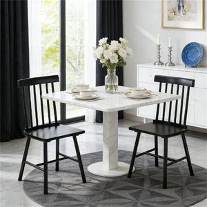 Due sedie da pranzo nere per cucina o soggiorno, un set - Product Image 1