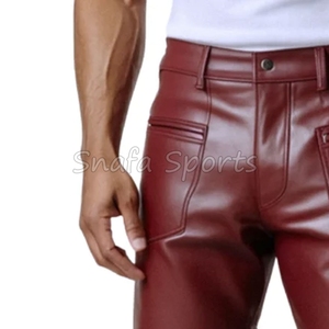 Sportswear Men's Leather Shorts Gym Fitness Training <b>Exercise</b> Wear Shorts 100% Leather made Plain Dyed Men's Shorts for Sale - Product Image 5