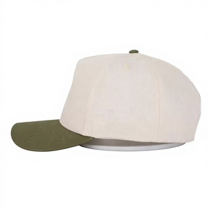 หมวกแก๊ปแบบ Snapback ปรับได้ 6 แผง สำหรับทุกเพศ สีเขียวมะกอก ปีกหมวกสีพื้น ผ้าแคนวาส สวมใส่สบาย เหมาะสำหรับผู้ใหญ่ ฤดูใบไม้ผลิและฤดูร้อน - Product Image 4