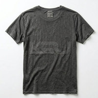 T-shirt personnalisé pour homme avec broderie vieillie, design vintage, tissu tricoté, coupe oversize, écologique, séchage rapide