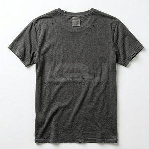 T-shirt personnalisé pour homme avec broderie vieillie, design vintage, tissu tricoté, coupe oversize, écologique, séchage rapide - Product Image 2
