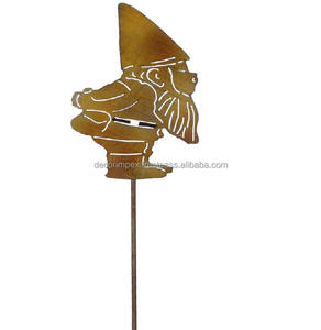 Bâtons d'art en forme de métal, support de décoration de jardin en gros, bâton de plante à fleurs en métal rouille - Product Image 1