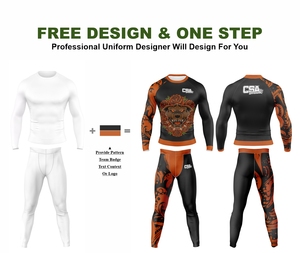 Conjunto de Rashguard Transpirable para MMA con Impresión Digital por Transferencia de Calor, Diseño Masculino, Impresión por Sublimación, Manga Larga, Ropa de Compresión - Product Image 2
