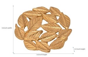 Posavasos de Latón con Diseño de Hojas, Vajilla Elegante para el Hogar y la Cena - Product Image 2