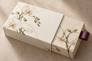 Caja de Empaque Deslizante Doble para Suero de Orquídea Blanca Personalizada - Product Image 5