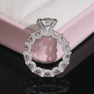 BALMUKUND ENTERPRISE IGI Certified New Fashion Luxury Jewelry Iced 925 Sterling Silver VVS Moissanite Hip Hop <b>Rings</b> Unisex - Product Image 3