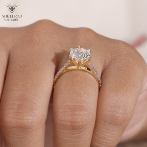 แหวนเพชรเพาะเลี้ยง 2.00 กะรัต ดีไซน์ใหม่ สำหรับงานหมั้น งานแต่งงาน และสวมใส่ตลอดชีวิต ทองคำแท้ 14K สี E ความสะอาด VVS2 รับรองโดย IGI ของขวัญสำหรับผู้หญิง - Product Image 2