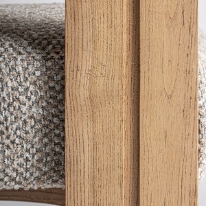 Silla de Comedor de Lujo con Tapizado Bouclé y Estructura de Madera Sólida, Sillón Moderno Nórdico Tapizado para Cafetería, Restaurante, Hotel y Hogar - Product Image 5
