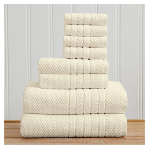 Serviette de bain jacquard de qualité supérieure, 100 % coton, douce, absorbante, séchage rapide, ensemble de serviettes pour hôtel et resort - Product Image 4