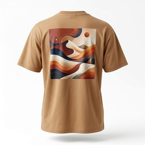 เสื้อยืดแขนสั้นผู้ชายผ้าฝ้าย OEM พร้อมโลโก้สั่งทำ ทรงปกติ เนื้อผ้าระบายอากาศดี-ผู้ผลิตแบรนด์ส่วนตัว - Product Image 2