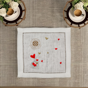 Premium embroidered cocktail napkin, reusable & durable, elevates everyday dining and special events alike. - Product Image 1