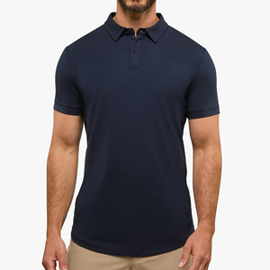 Polo de golf pour homme à manches courtes, respirant, anti-boulochage, extensible dans les 4 sens, avec ourlet incurvé - Product Image 3
