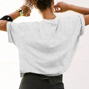 Camisetas Cortas de Verano para Mujer, Estilo Cuadrado, Estampadas o Lisas, de Algodón y Poliéster Premium, Tejido Jersey Transpirable, Manga Corta - Product Image 3