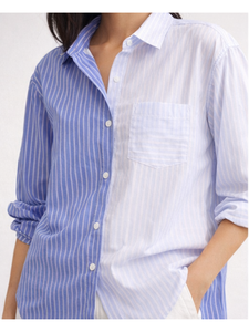 เสื้อเชิ้ตผู้หญิงลำลอง 2 สี กระดุมผ่าหน้า แขนยาว ลายทาง พิมพ์ลาย คอปก ระบายอากาศดี ดีไซน์วินเทจ สำหรับฤดูร้อน - Product Image 5