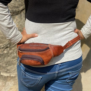 New Customized Genuine Leather Utility Hip Pocket <b>Belt</b> Hot Selling High Quality <b>Festival</b> <b>Belt</b> Multi Pocket Hip Bag for Women - Product Image 3