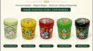 กล่องข้าวสแตนเลสพิมพ์ลายมือ 3 ชั้น ลายดอกไม้สีฟ้า ความจุ 1-3 ลิตร ซ้อนกันได้ ปิดสนิท วัสดุเกรดอาหาร ใช้งานง่าย - Product Image 3