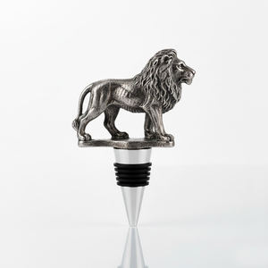 Tapón de vino de metal con diseño decorativo de lujo, cabeza de león en 3D, personalizado. - Product Image 6