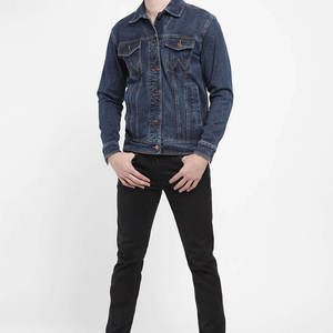 Chaquetas de Mezclilla 100% Algodón para Hombre, Corte Ajustado, Cuello Alto, Transpirable, Estilo Casual con Letras, Cierre de Botón Sencillo - Product Image 4