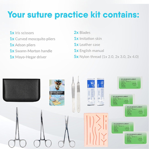 Kits de pratique de suture pour étudiants en médecine, instruments chirurgicaux personnalisés de haute qualité avec impression de logo, disponibles en différentes couleurs - Product Image 5