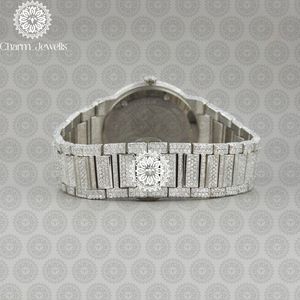 Montre de luxe Charm_Jewells en acier inoxydable, boîtier 38 mm, cadran en verre, mouvement mécanique analogique, bracelet unisexe tendance, étanche 10 bars - Product Image 2