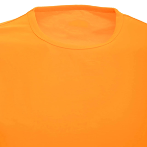 Camiseta Naranja Brillante para Hombre, Precio al por Mayor, Cuello Redondo Clásico, Algodón Suave, Informal para Uso Diario, Estilo Minimalista Liso, para Verano - Product Image 2