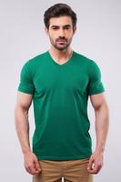T-shirt personnalisé pour homme, 100% coton, col en V, manches courtes, décontracté, disponible jusqu'à 6XL
