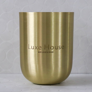 Recipiente de Lujo para Velas de 16 oz, Hecho a Mano en Latón Sólido Dorado, Personalizable con Grabado, para Fabricación de Velas - Product Image 6