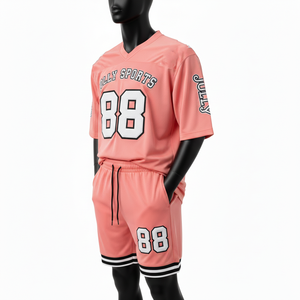 Men Football Shorts <b>Set</b> Soft Polyester Interlock Fabric Moisture Wicking Panels Custom Heat Transfer Logo short <b>set</b> for men's - Product Image 4