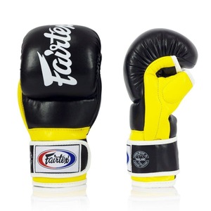 Gants de MMA professionnels Fairtex en cuir de haute qualité pour l'entraînement et le sparring, équipement de gym Muay Thai, paume ouverte, sangle réglable - Product Image 3