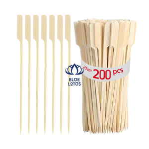 Brochettes en bambou naturel très demandées, bâtonnets pointus robustes pour barbecue, viande, kebab, poulet, fruits de mer et service alimentaire - Product Image 1
