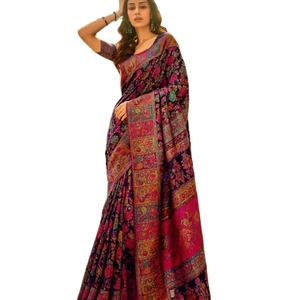 ผ้าส่าหรีงานแฟนซีพิมพ์ลาย kanjivaram patola ล่าสุด - Product Image 1