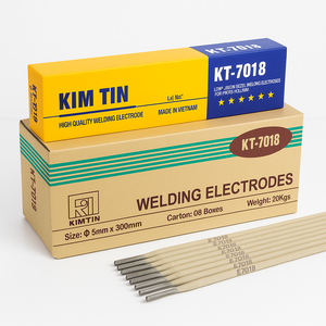 Electrodo de Soldadura Estructural Bajo en Hidrógeno E7018, 2.5-5.0mm, AWS A5.1, Caja de 5kg, Vietnam OEM - Product Image 1