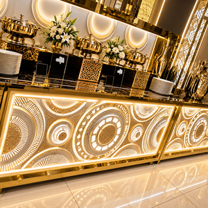 Mostrador de Buffet King International Zyvarelle HexaLume, Clásico, Moderno, Elegante, de Acero Inoxidable, de Lujo, para Interiores y Exteriores - Product Image 5