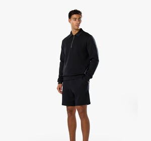 Conjunto Casual de Verano para Hombre de 2 Piezas, Ecológico, en Tela Waffle, con Camiseta y Pantalones Cortos con Cordón, Corte Holgado y Tejido Grueso - Product Image 2