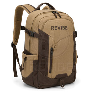 กระเป๋าเป้สะพายหลังผ้าแคนวาส REVIBE ขนาด 30-40 ลิตร น้ำหนักเบา ทรงสี่เหลี่ยม วัสดุอ่อนนุ่ม ใช้ได้ทั้งชายและหญิง สำหรับใช้ในชีวิตประจำวันและกิจกรรมกลางแจ้ง พร้อมช่องซิป - Product Image 5
