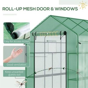 Mini Serra Moderna Facile da Montare con Struttura in Acciaio Zincato e PVC/PE per Uso Domestico e Giardino - Product Image 6