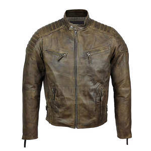 Veste de moto en cuir imperméable et bon marché Concevez votre propre produit Veste de moto en cuir - Product Image 1
