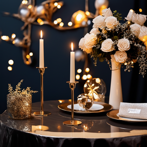 Grand bougeoir en verre avec couvercle en verre, support de bougie en métal pour mariage, fête et décoration de table à la maison - Product Image 5