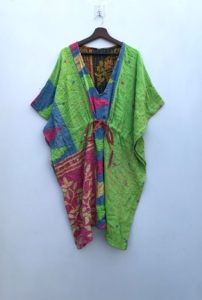 ชุดคลุมชายหาดผ้าฝ้ายงานฝีมือสไตล์อินเดีย คันธา คาฟตัน ผู้ผลิตและขายส่งเสื้อคลุมชายหาด - Product Image 2