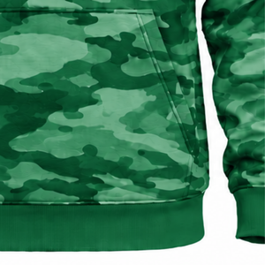 Sweat à capuche camouflage vert forêt pour homme, imprimé personnalisé, en molleton, avec poche kangourou, cordon de serrage, manches longues, vêtement de sport décontracté - Product Image 6