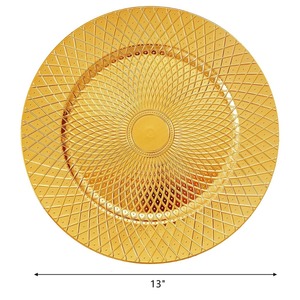Assiette de service marocaine en acier inoxydable plaqué argent, prix d'usine, moderne, de luxe, faite à la main, écologique, pour la maison - Product Image 2