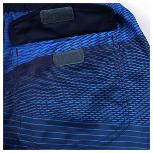 Short de bain décontracté pour homme, bleu uni, respirant, séchage rapide, taille à cordon de serrage, longueur courte, taille mi-haute, en coton non tissé - Product Image 5