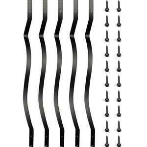 Lot de 61 balustres de terrasse en alliage d'aluminium de 32,25 po x 1 po, vis pour balustres d'escalier, pour garde-corps en bois, poteaux métalliques, poteaux de terrasse - Product Image 1