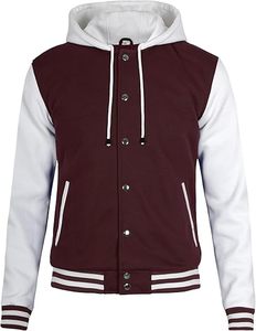 Fabricant OEM sur mesure, veste varsity personnalisée, veste à capuche, broderie, patchwork, streetwear noir, veste à capuche décontractée pour hommes - Product Image 1