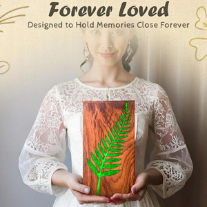 High-End Wooden Cremation Urn for Families Wooden Funeral Urn with Nature Design by AYAANS - Product Image 2
